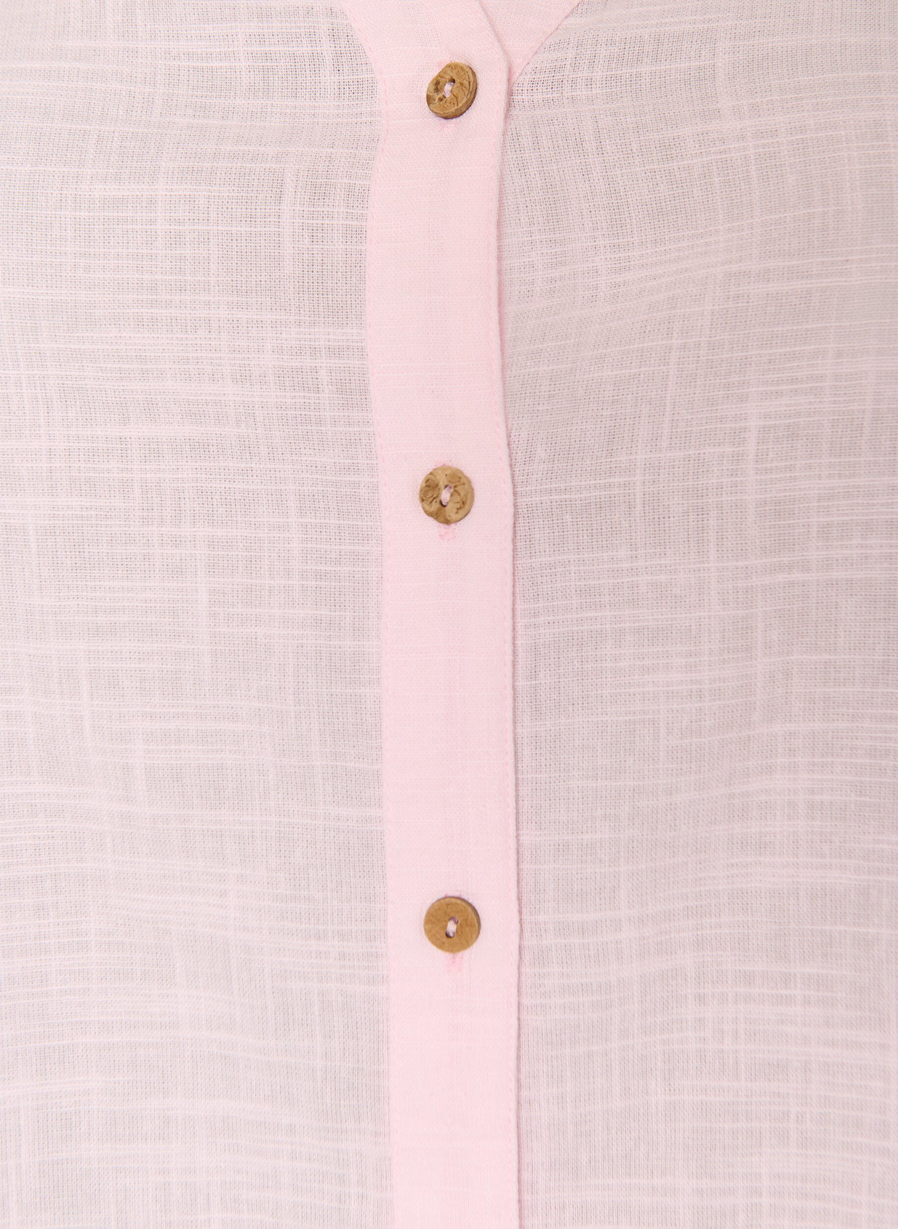 ZizziBaumwollbluse mit V-Ausschnitt, Rot, Packshot image number 2