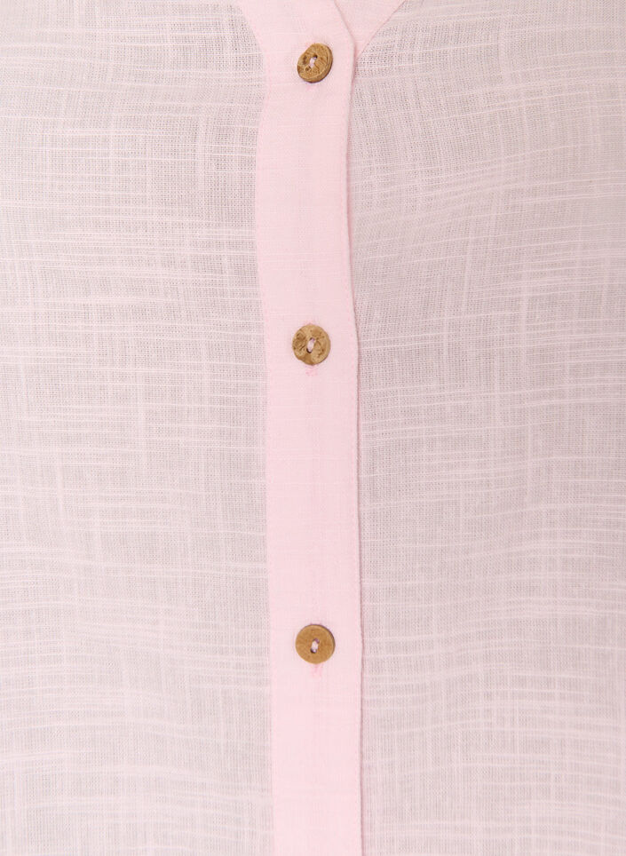 Baumwollbluse mit V-Ausschnitt, Rot, Packshot image number 2