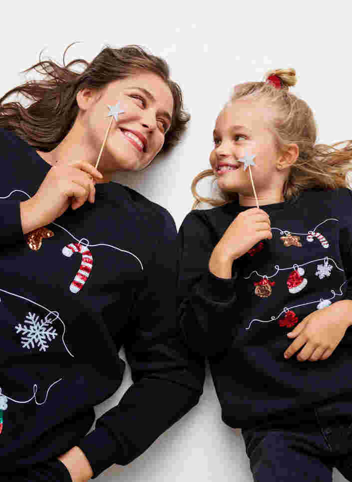 Weihnachts-Sweatshirt für Kinder, Black Decoration, Image