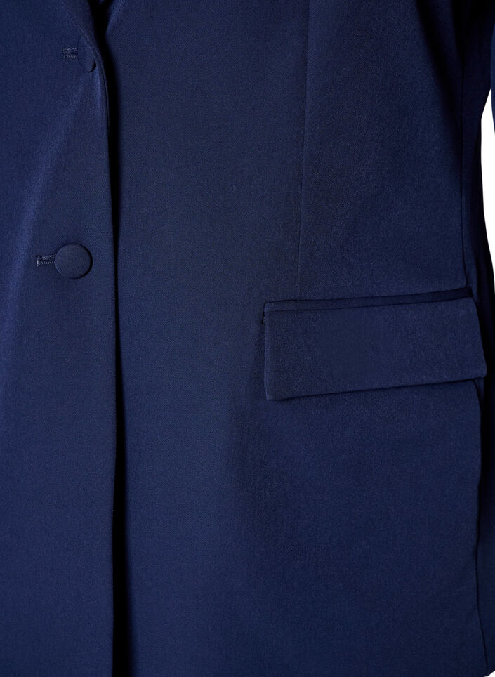 Klassischer Blazer mit Knopfverschluss, Blau, Packshot image number 2