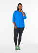 Trainingsshirt mit 3/4-&Auml;rmeln, Blau, Model image number 1