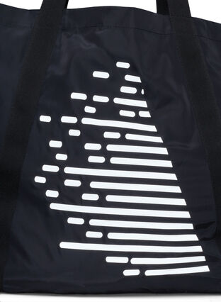 Sporttasche mit Reflektoren und Taschen, Black, Packshot image number 3