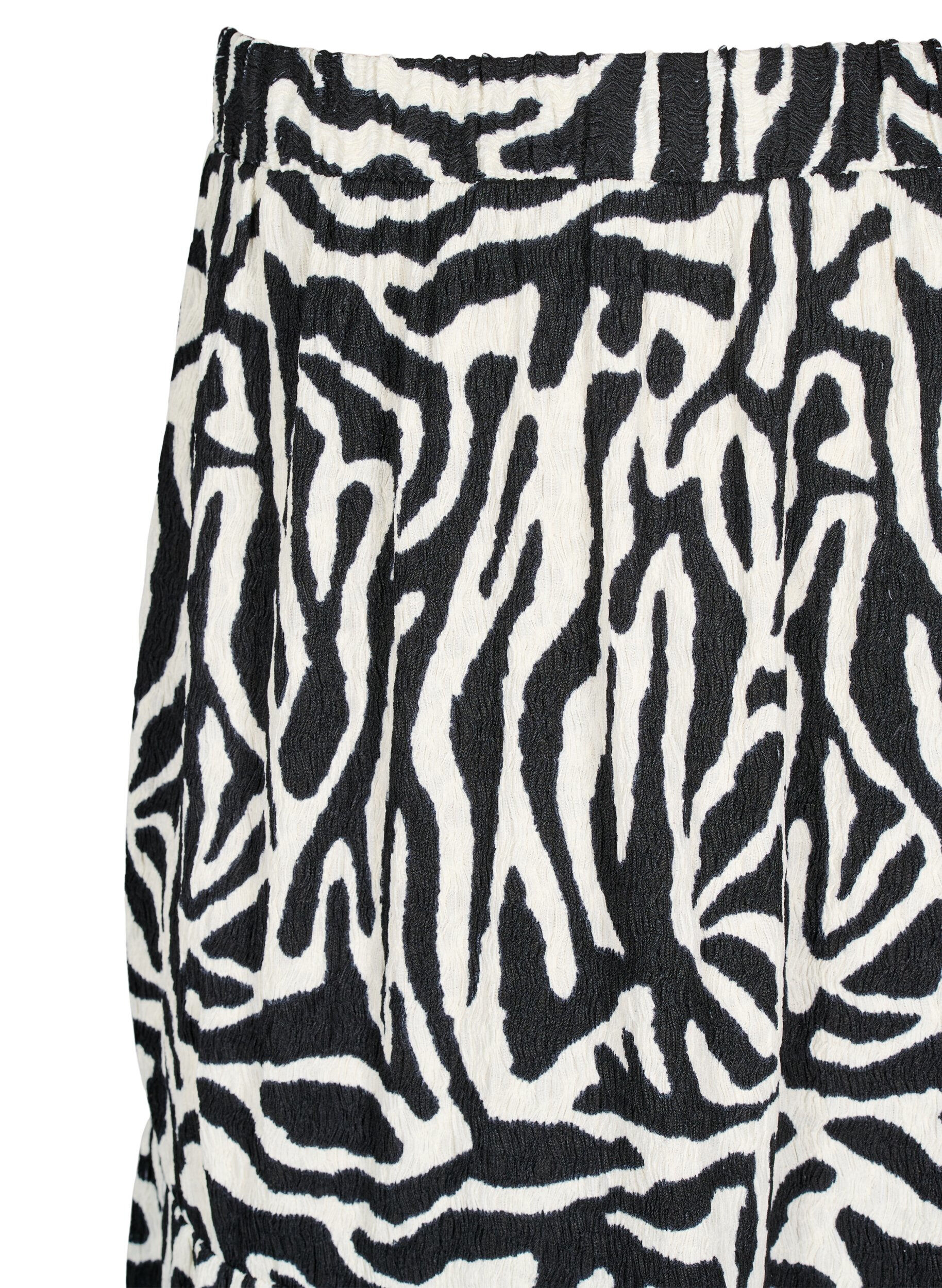 Zizzi Langer Rock mit Zebraprint, Black w. White Zebra, Packshot image number 2