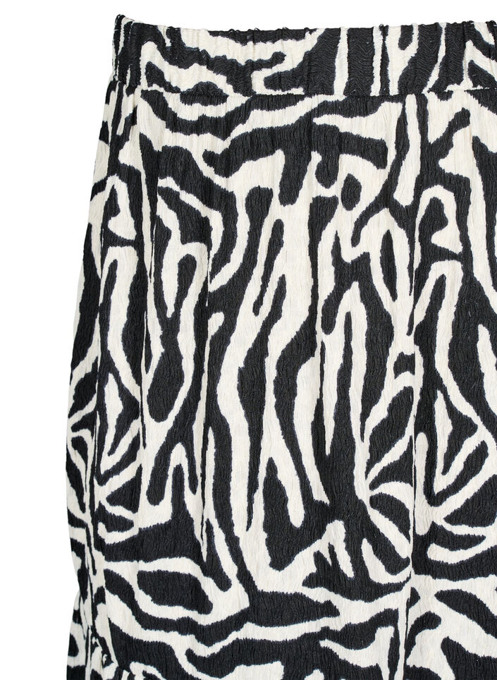 Langer Rock mit Zebraprint, Black w. White Zebra, Packshot image number 2