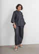 Denimbluse mit Glitzerfaden und 3/4-&Auml;rmeln, Grau, Model image number 1