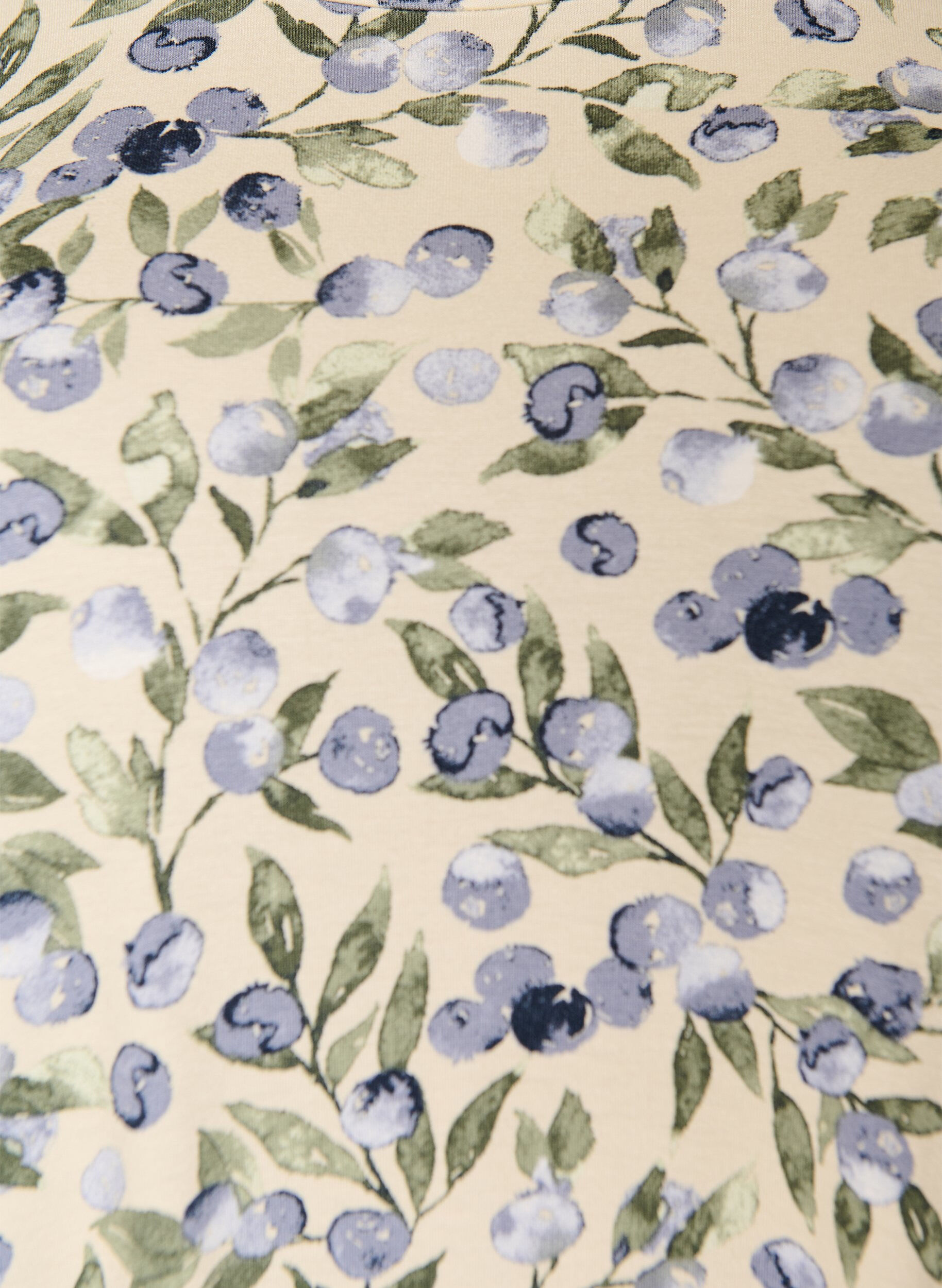 Zizzi T-Shirt mit floralem Print, Vanille, Packshot image number 2