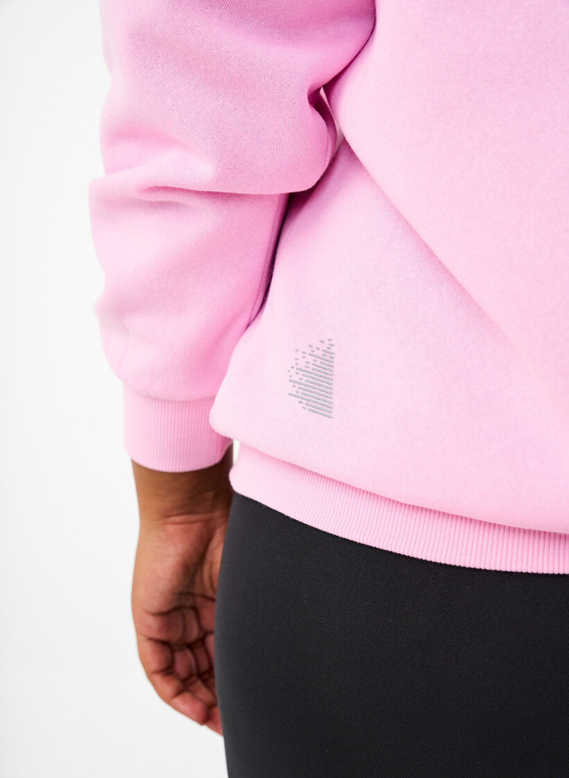 Sweatshirt mit Motiv auf der Vorderseite, Pink, Model image number 3