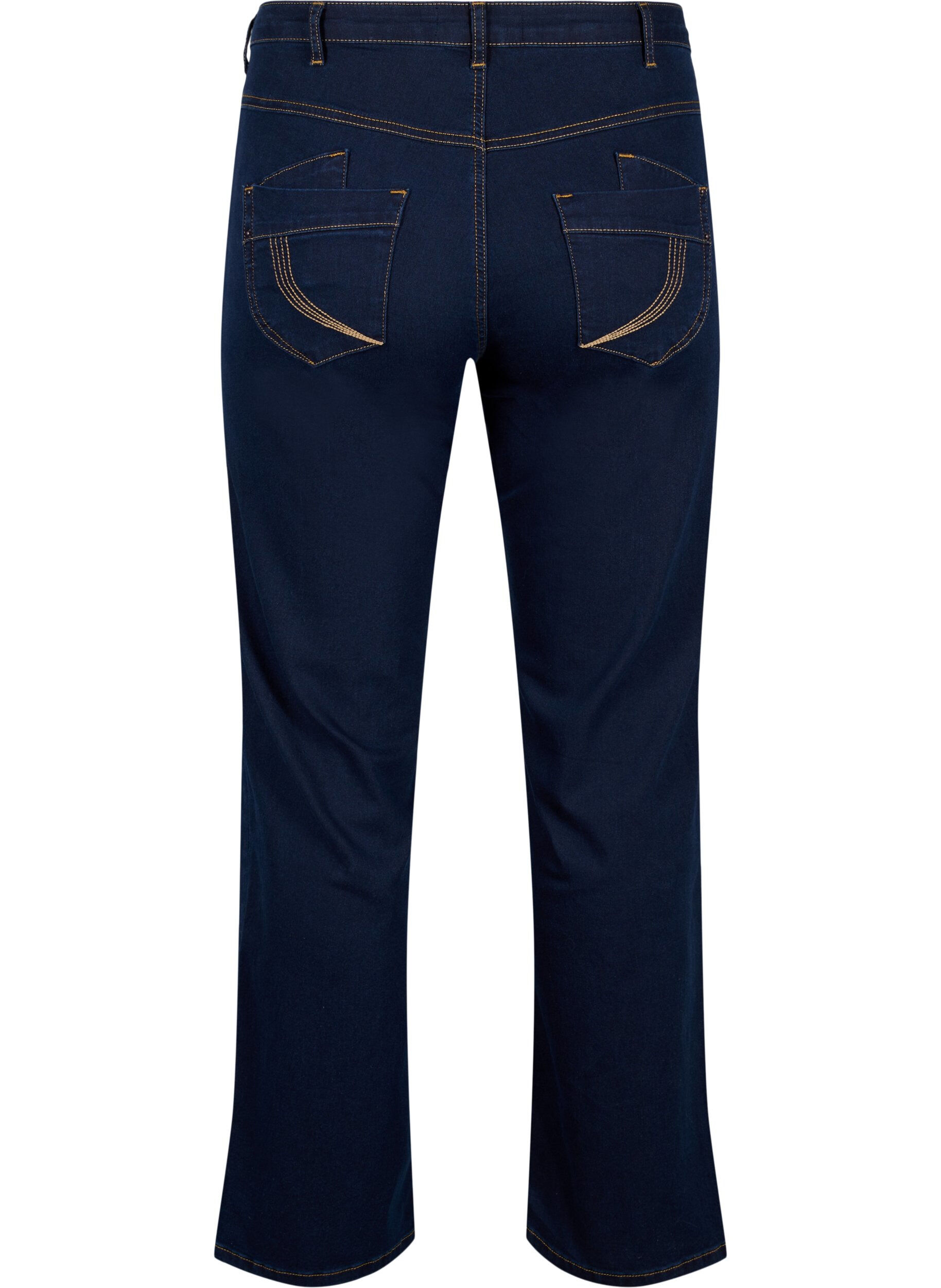Zizzi Gemma Jeans in Regular Fit mit hohem Bund, Blau, Packshot image number 1