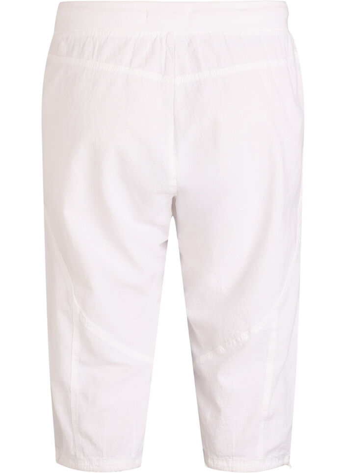 Capri-Hose aus Baumwolle, Wei&szlig;, Packshot image number 1