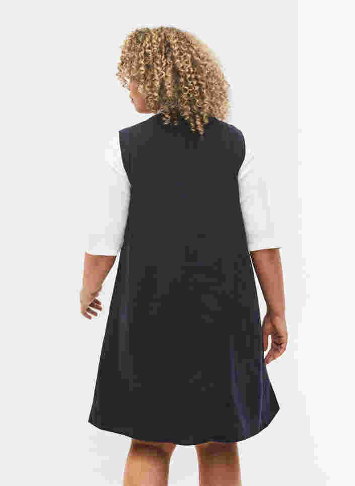 Spencerkleid mit V-Ausschnitt, Black, Model image number 1
