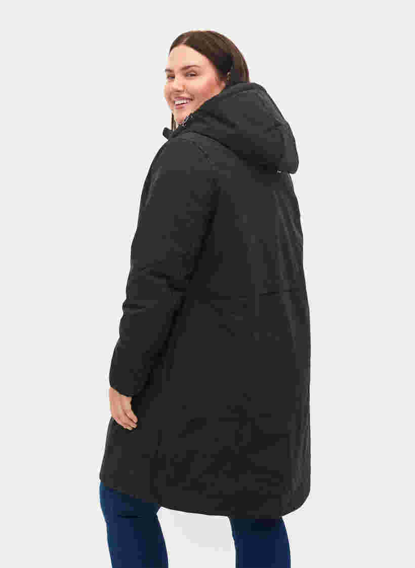 Winterjacke mit justierbarer Taille, Black, Model image number 1
