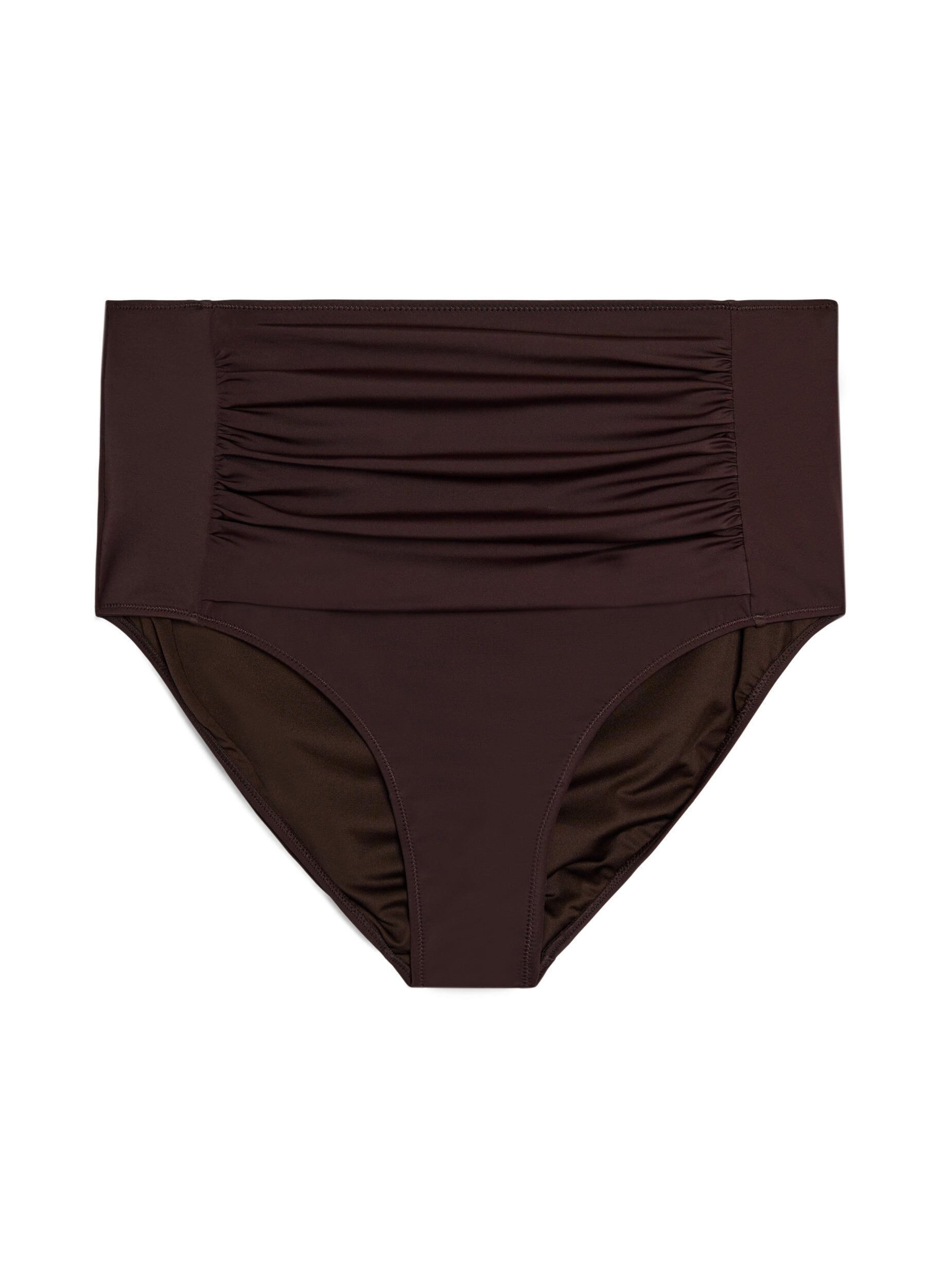 ZizziBikini-Unterteil mit hoher Taille, Braun, Packshot image number 0