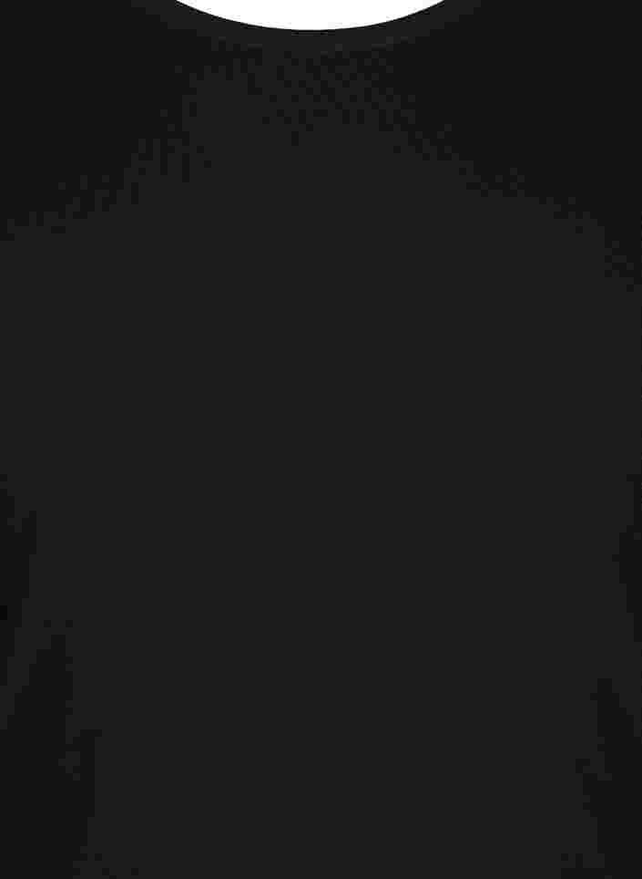 Unifarbene Basic-Bluse aus Baumwolle, Solid Black, Packshot image number 2