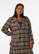 Karierter Blazer mit Taschen und Gehschlitz, Braun, Model image number 0