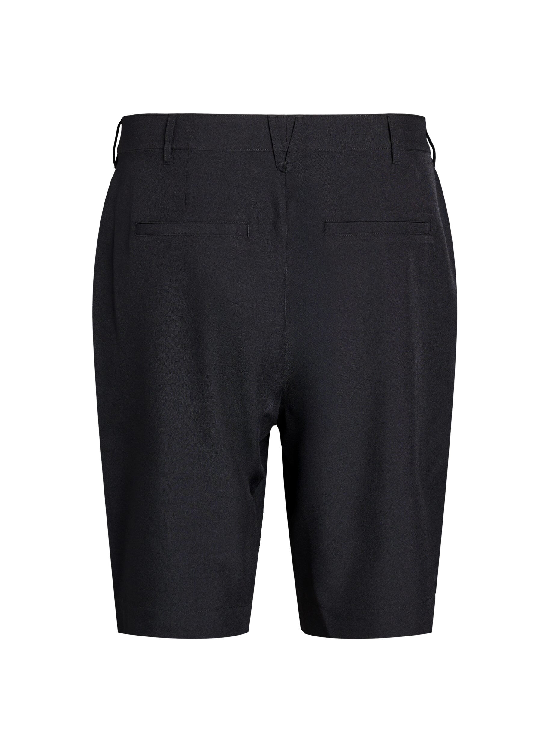 Zizzi Bermuda-Shorts mit hoher Taille, Schwarz, Packshot image number 1