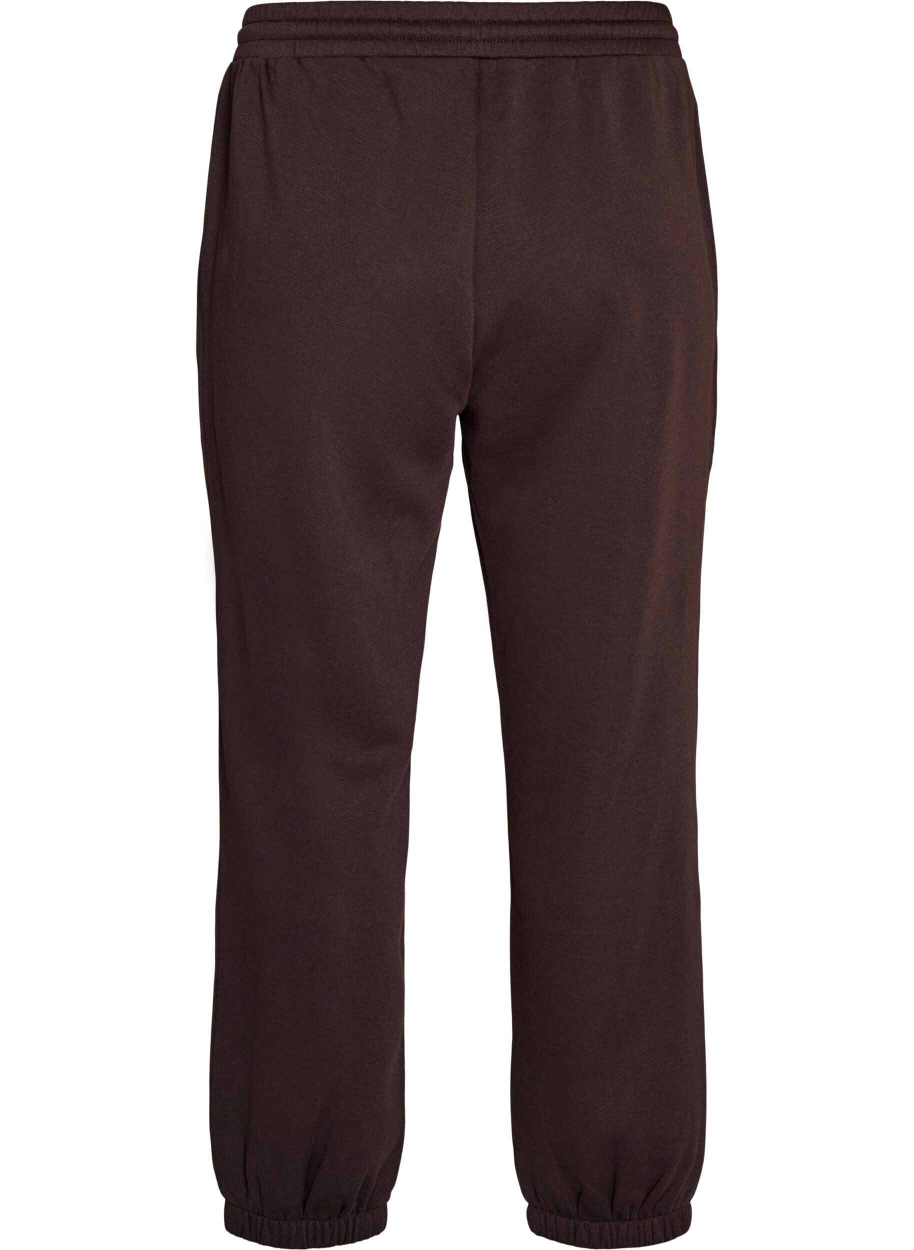 ZizziHoch taillierte Sweatpants mit Kordelzug, Braun, Packshot image number 1