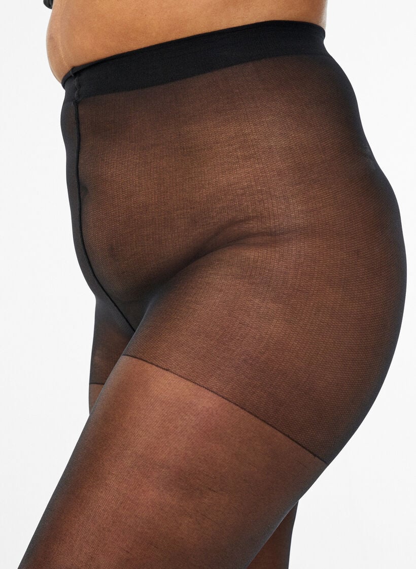 Laufmaschenresistente 30 Den Strumpfhose, Schwarz, Model image number 2