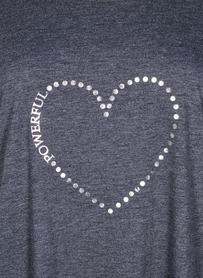 Kurz&auml;rmliges Nachthemd mit Textdruck, , Packshot image number 2