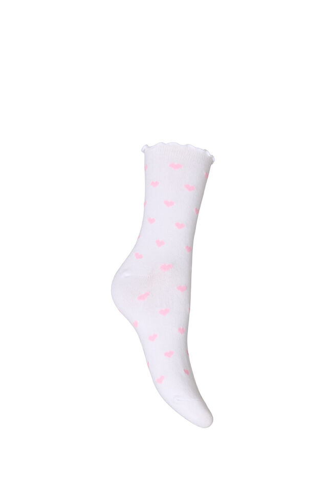 Socken aus Baumwolle mit Mustern, Wei&szlig;, Packshot image number 1