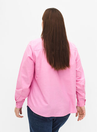 Langärmliges Baumwollhemd, Pink Frosting, Model image number 1