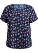 Bluse mit Struktur und kurzen &Auml;rmeln, Blau, Packshot image number 0