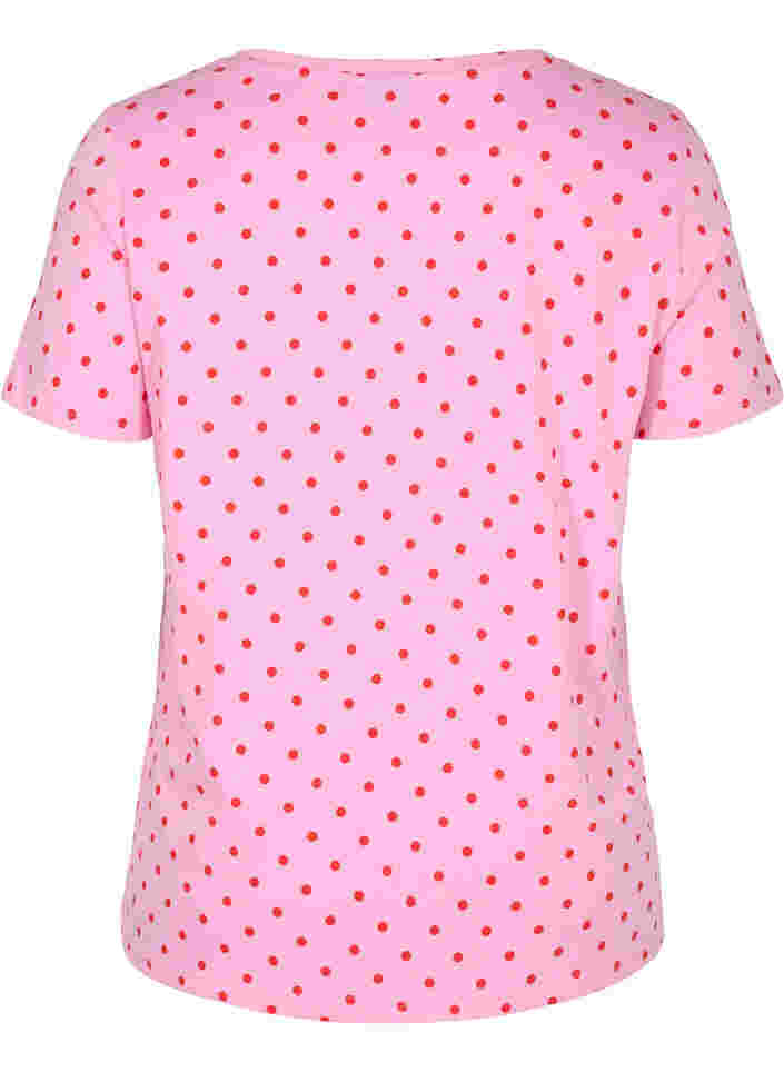 Gepunktetes T-Shirt aus Baumwolle, Prism Pink W. Dot, Packshot image number 1