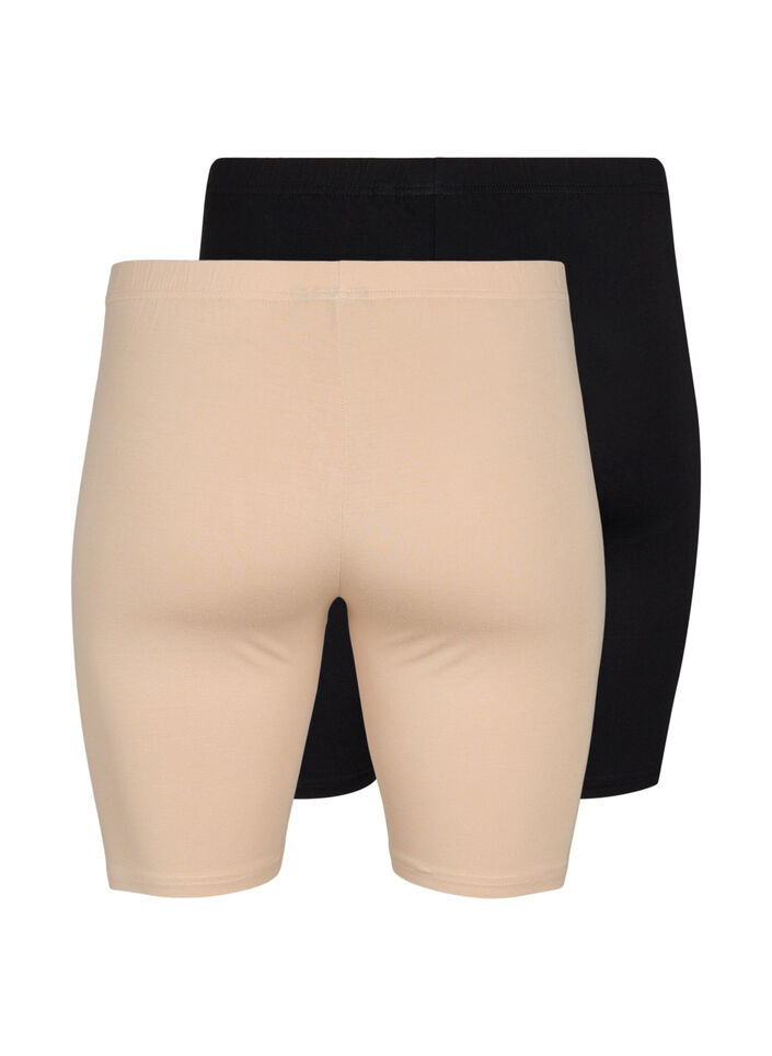 2er-Pack Radlershorts aus Viskose, Beige, Packshot image number 1