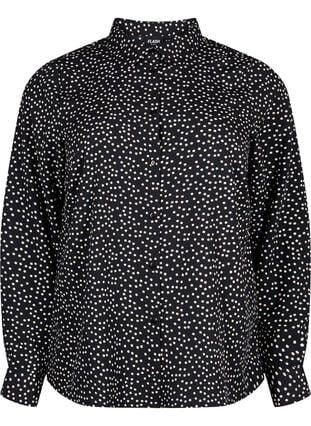 FLASH – Hemd mit Tupfen, Black White Dot, Packshot image number 0