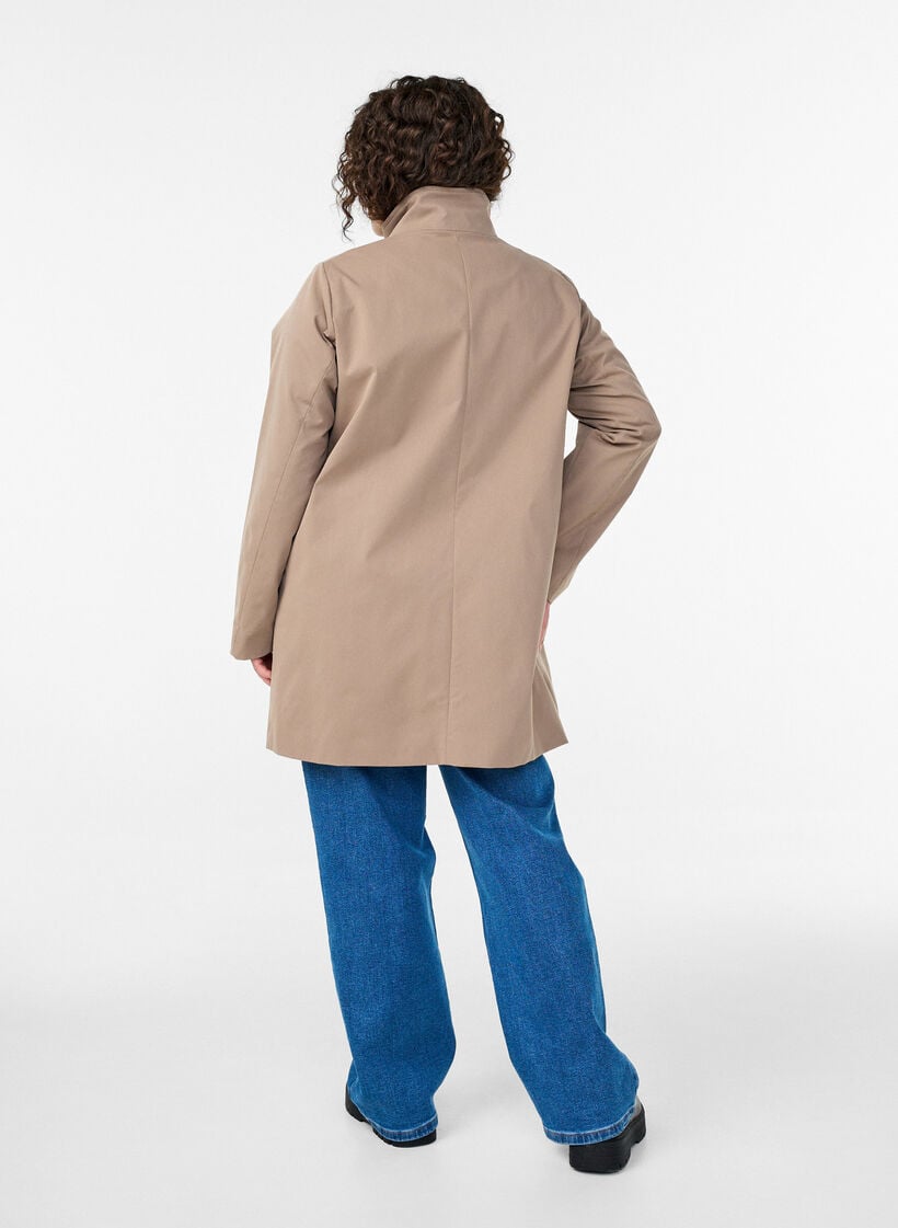 Frühlingsjacke aus wasserabweisendem Material mit A-Linie, Grau, Model image number 2