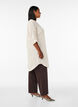Lange Bluse aus Leinen und Viskose, Beige, Model image number 3