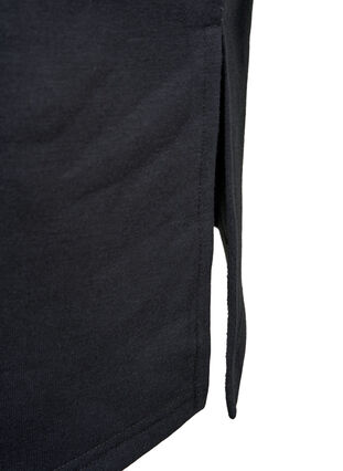 Pulloverkleid mit Kapuze und Schlitz, Black, Packshot image number 2