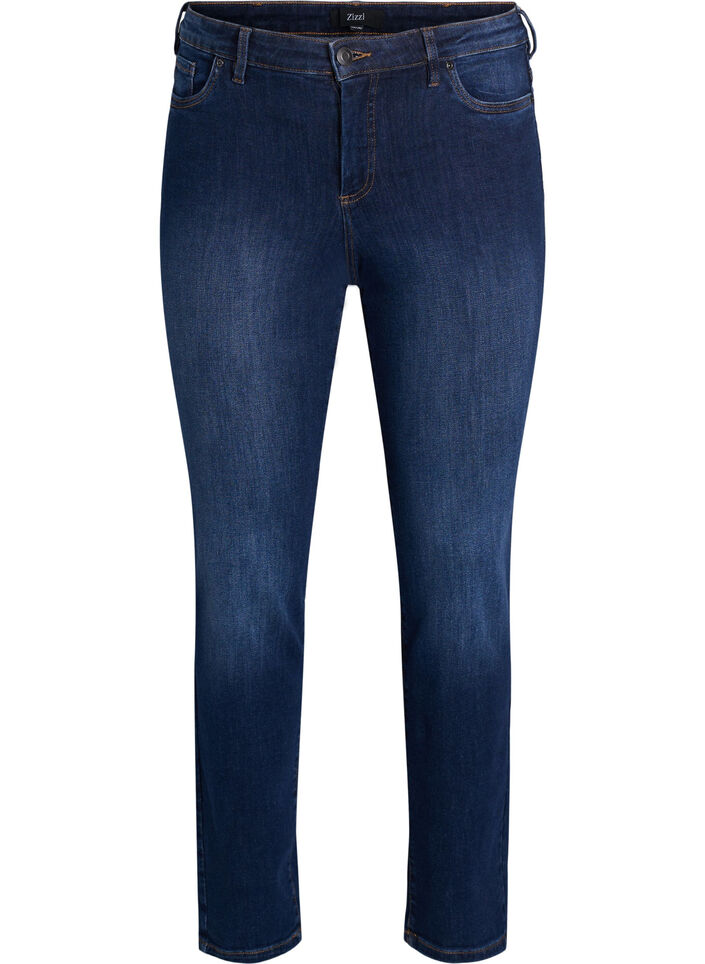 Slim fit Jeans mit normaler Taille, Dark Blue, Packshot image number 0