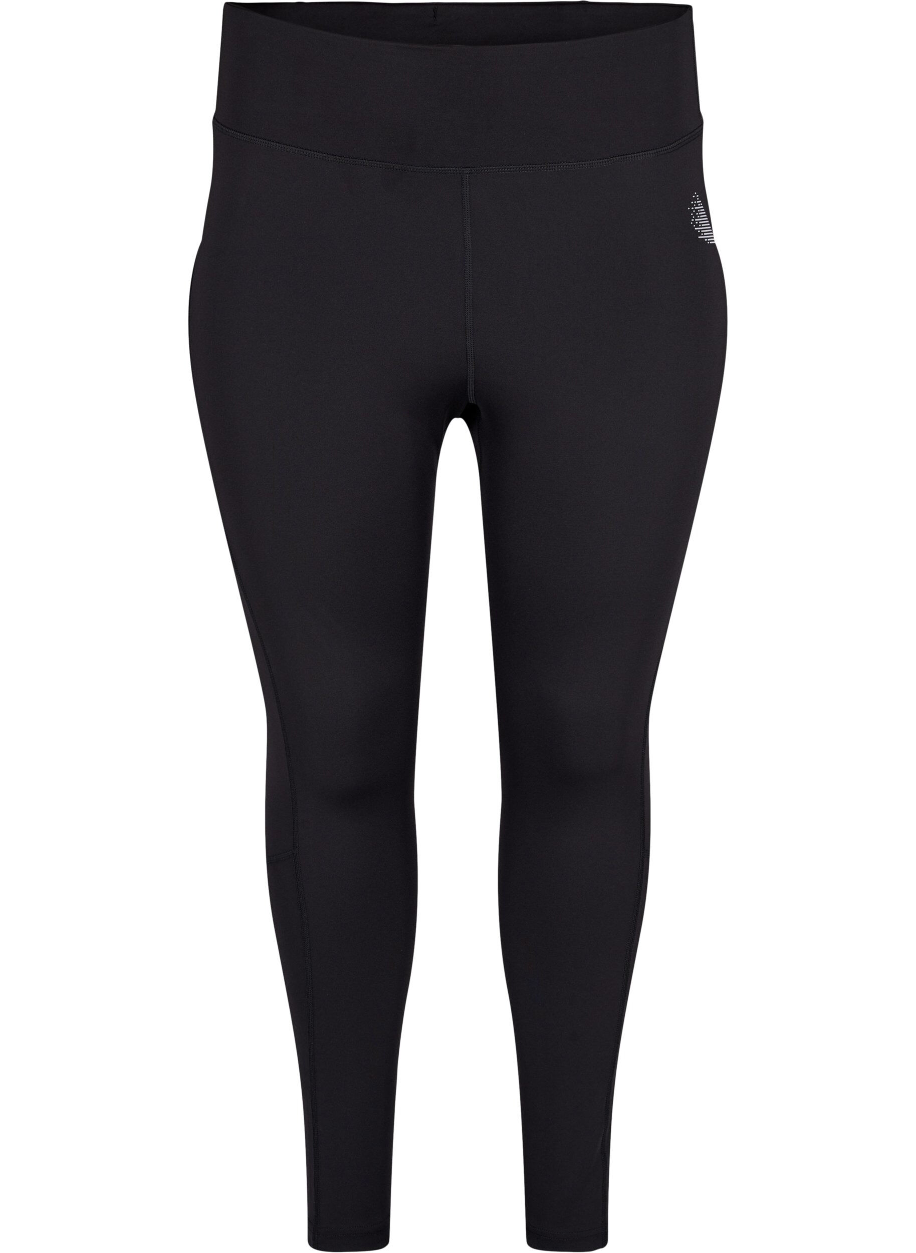 Zizzi CORE, POCKET TIGHTS - Trainingstights mit Mesh, Black, Packshot image number 0