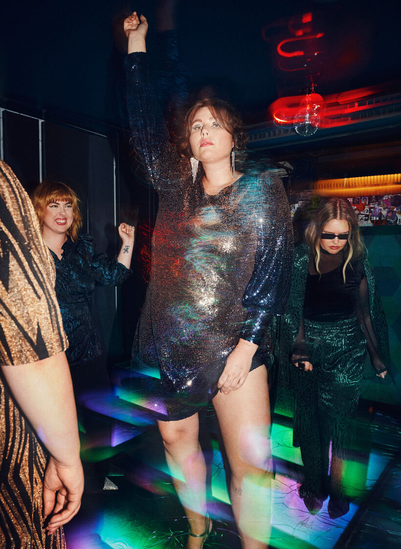 Pailettenkleid mit Ballonärmel, Evening Blue Cobber, Image image number 1