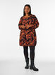 Kurzes Baumwollkleid mit Gummisaum und langen &Auml;rmeln, Schwarz, Model image number 1