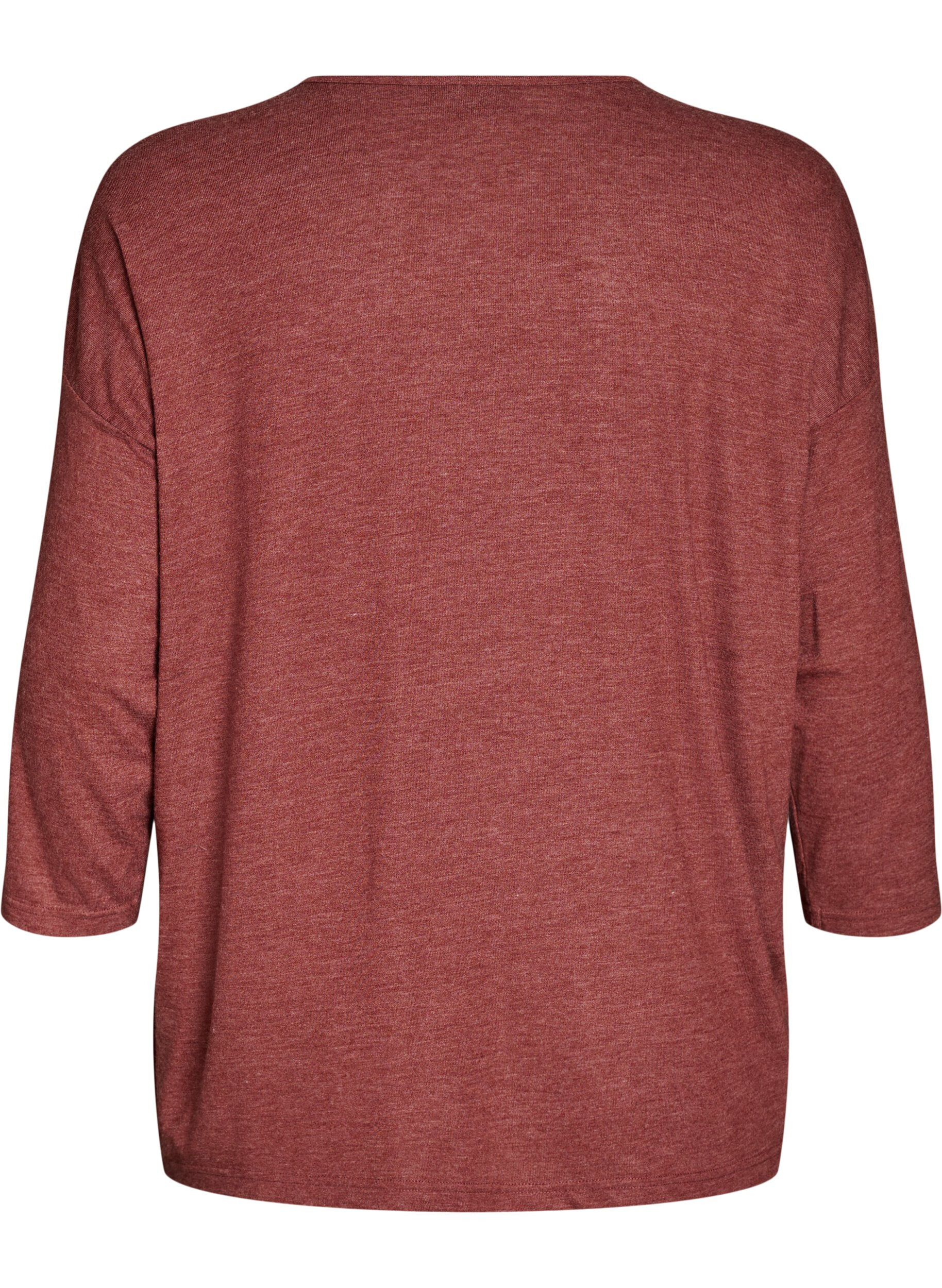 Zizzi Bluse aus Jersey mit 3/4-&Auml;rmeln, Rot, Packshot image number 1