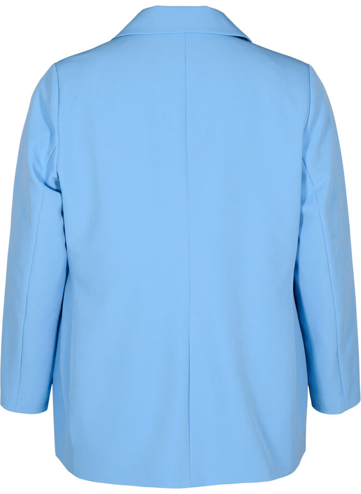 Klassischer Blazer mit Knopfverschluss, Blau, Packshot image number 1