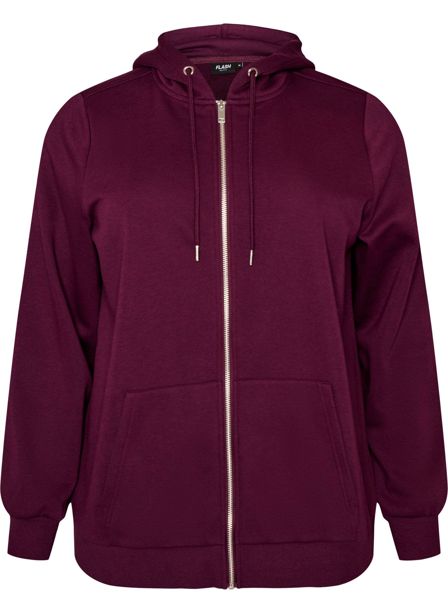 Kapuzensweatshirt mit Rei&szlig;verschluss und Taschen