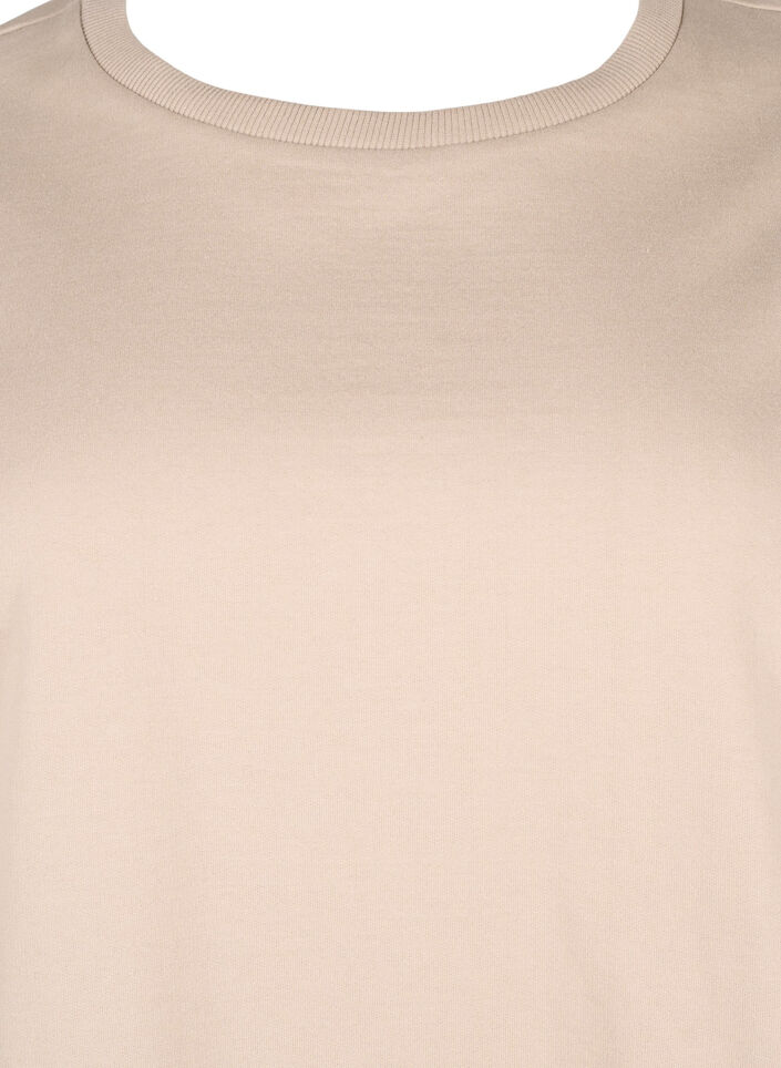 Sweatshirt mit Rundhalsausschnitt, Simply Taupe, Packshot image number 2