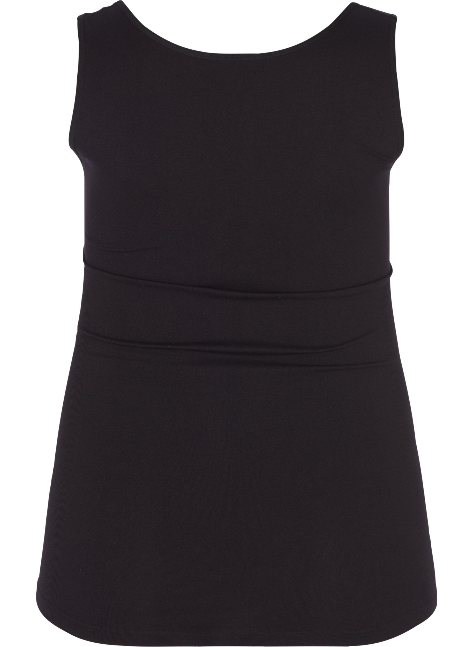 Zizzi Seamless Basics Tanktop, Schwarz, Packshot image number 1