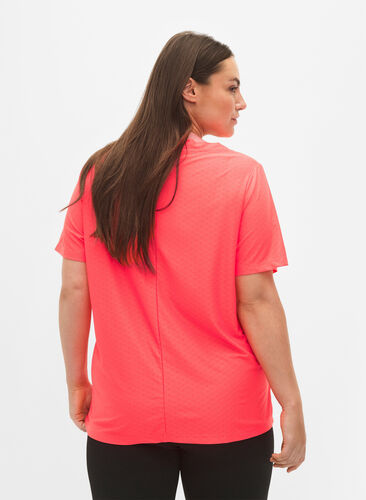 Trainings-T-Shirt mit V-Ausschnitt und Muster, Fyring Coral ASS, Model image number 1