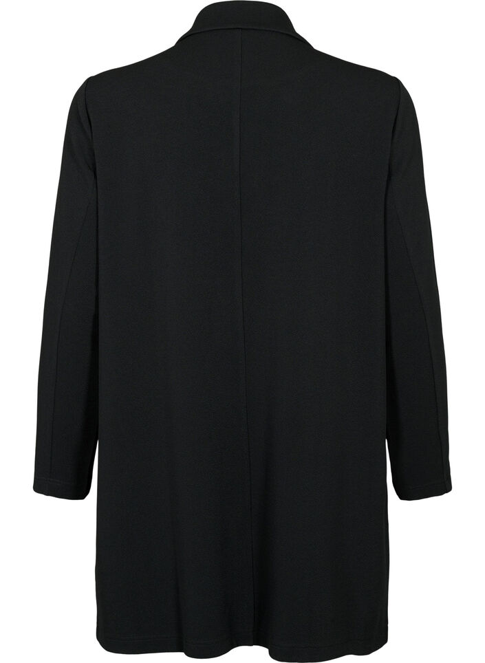 Lange Blazer mit Taschen, Schwarz, Packshot image number 1