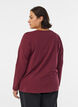 Basic Bluse aus Jersey mit langen Ärmeln, Dunkles Bordeaux, Model image number 2