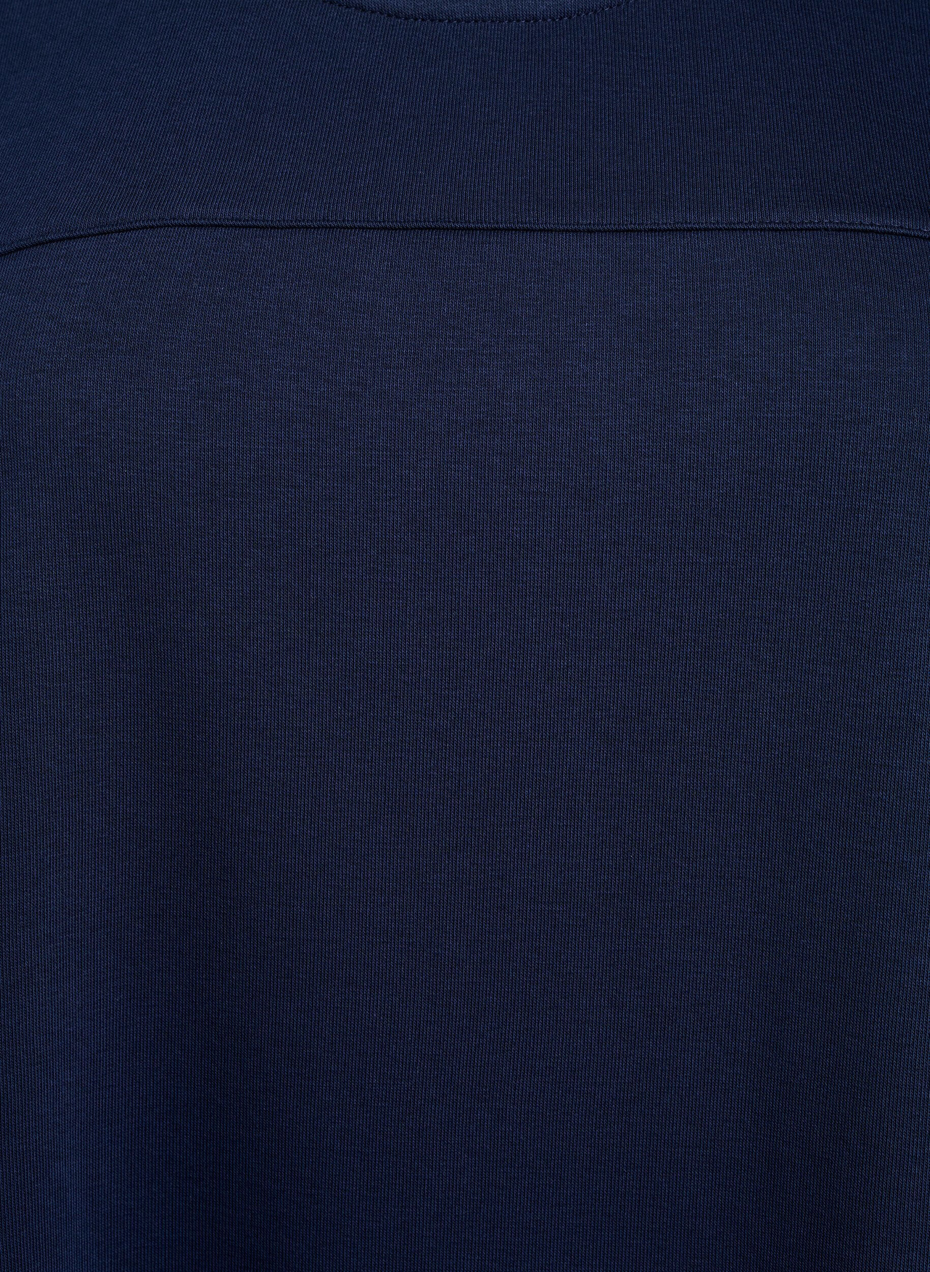 Zizzi Jerseykleid mit kurzen &Auml;rmeln und Taschen, Blau, Packshot image number 2