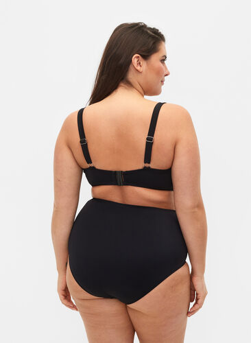 Bikini-Unterteil mit hoher Taille, Black, Model image number 1