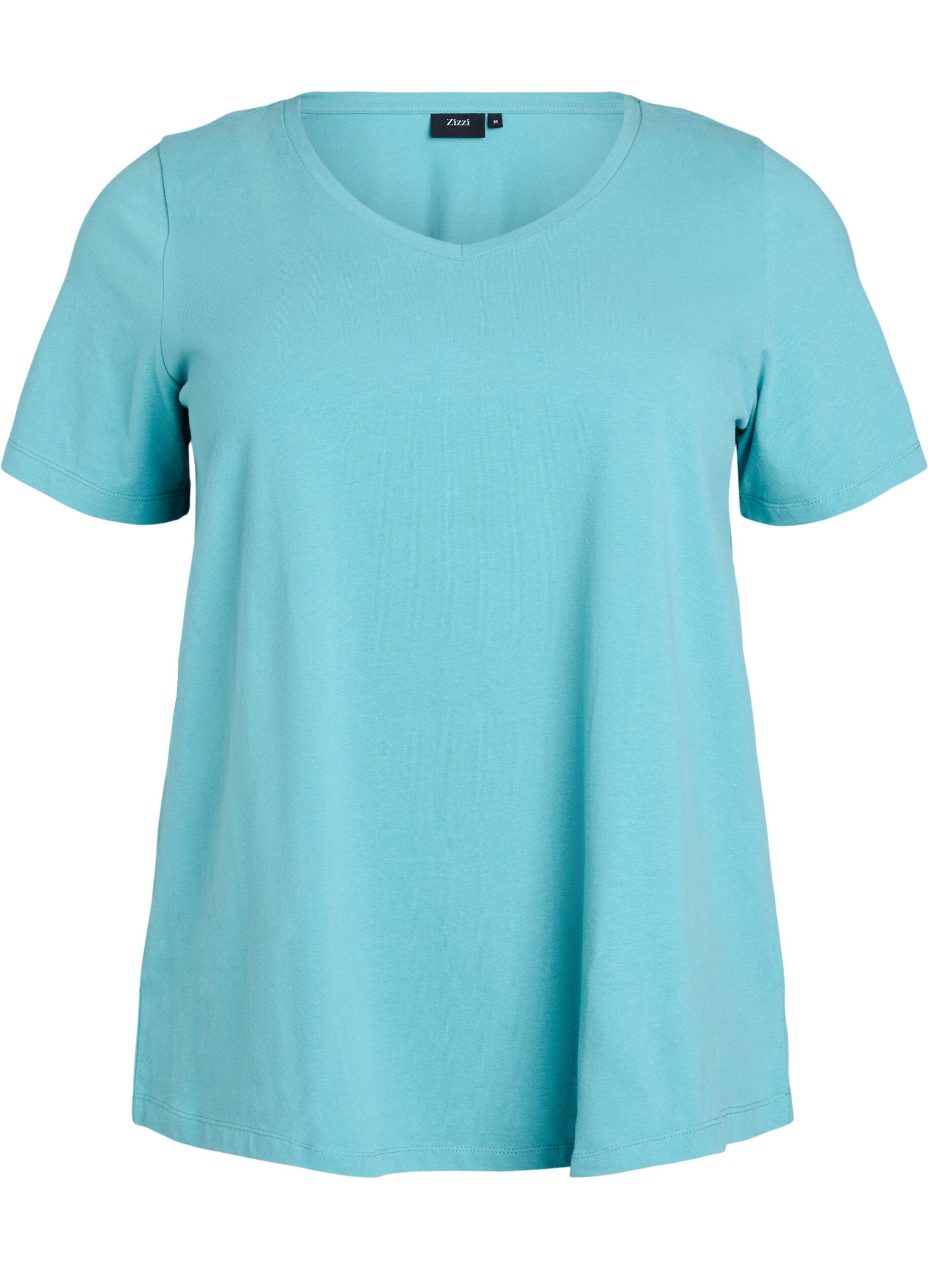 Einfarbiges basic T-Shirt aus Baumwolle