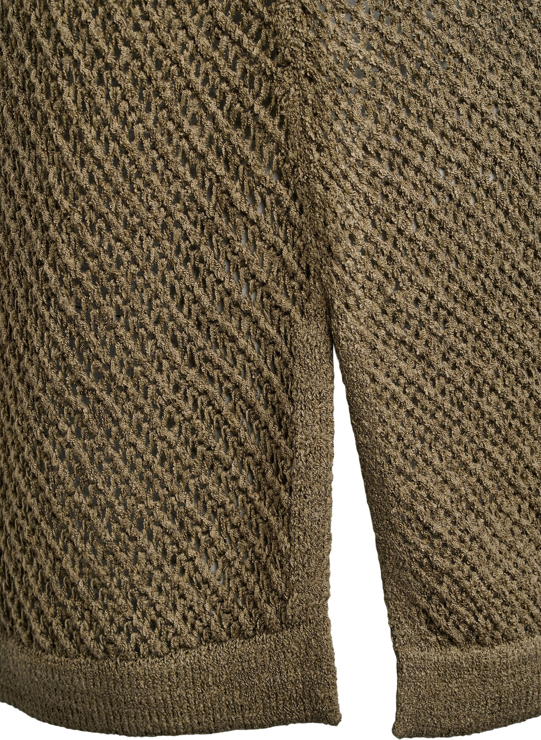 Zizzi FLASH - &Auml;rmelloser Stricktop mit V-Ausschnitt, Gr&uuml;n, Packshot image number 3