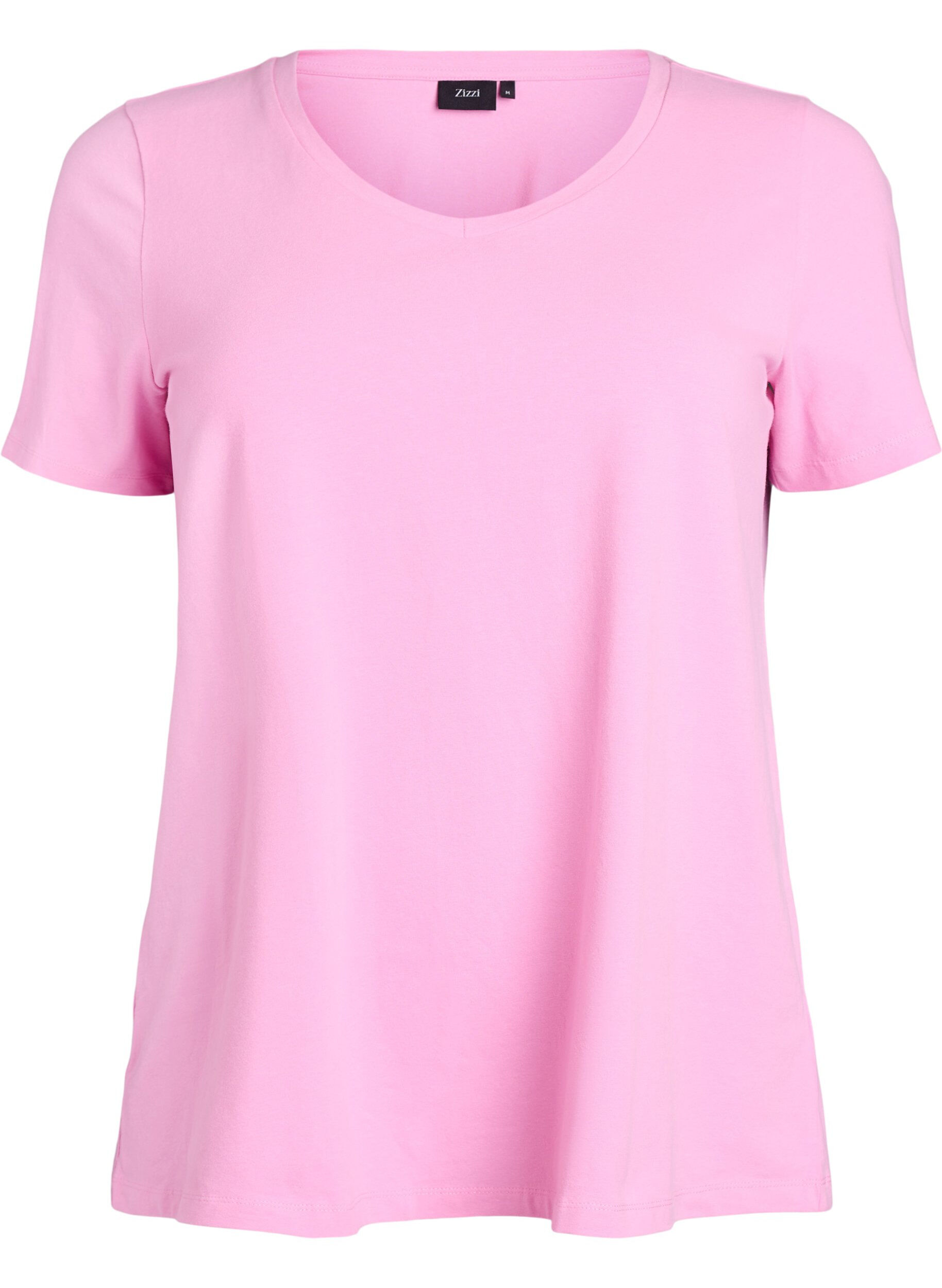 Einfarbiges basic T-Shirt aus Baumwolle