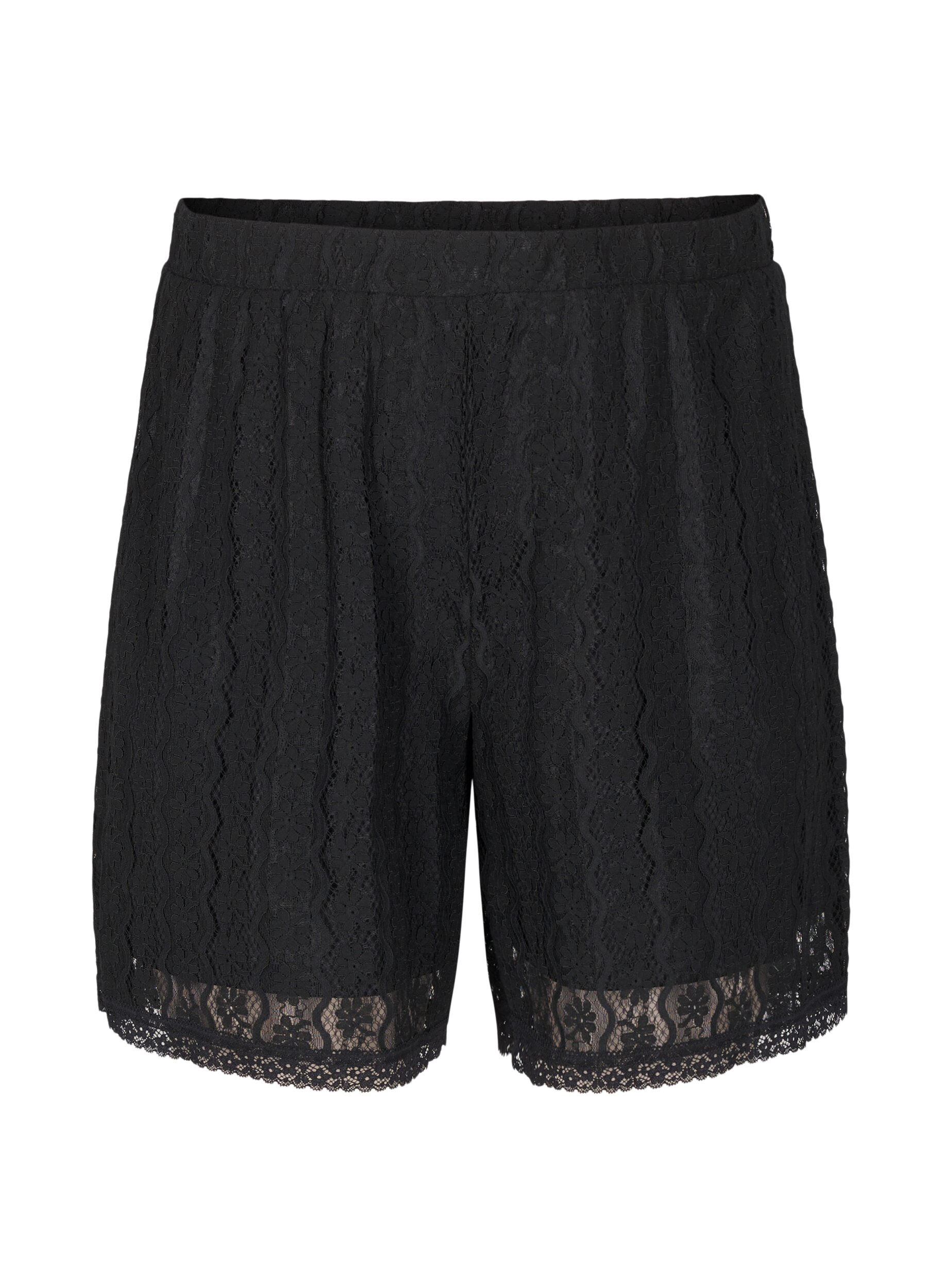 Spitzenshorts mit hohem Taille