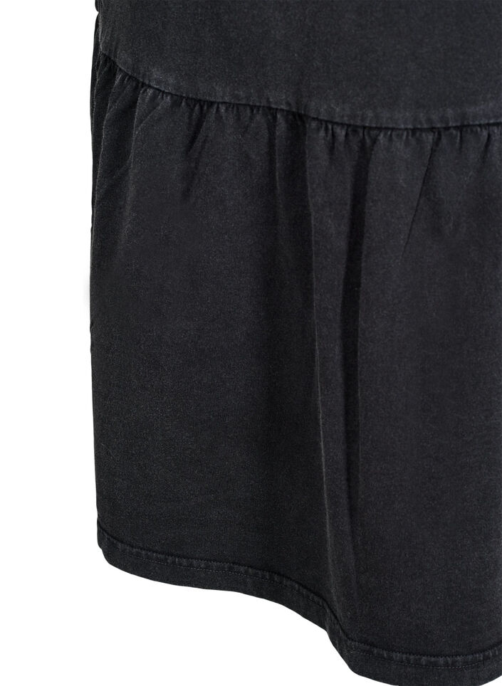 Kurzes Kleid in A-Linie mit gewaschenem Look, Grau, Packshot image number 3